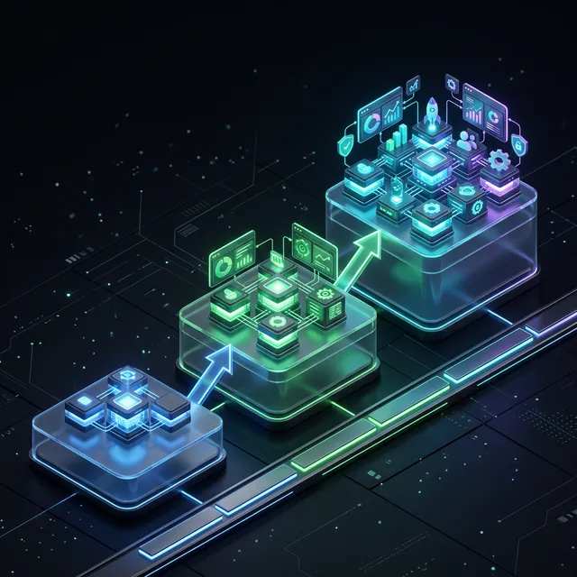 Timeline d'évolution MVP vers application complète